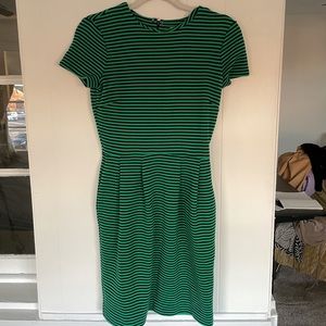 C. Wonder Green Striped Dress